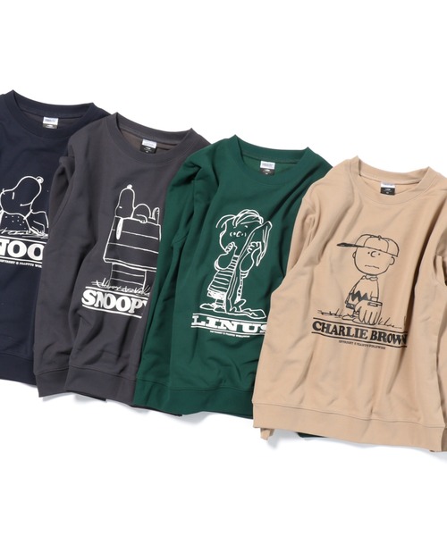 PEANUTS（ピーナッツ）の「ピーナッツ  ドライ裏毛スウェットシャツ（スウェット・キッズ・グリーン/ベージュ/ネイビー/チャコールグレー・100cm/110cm/120cm/130cm/140cm/150cm/160cm）」の2枚目の写真