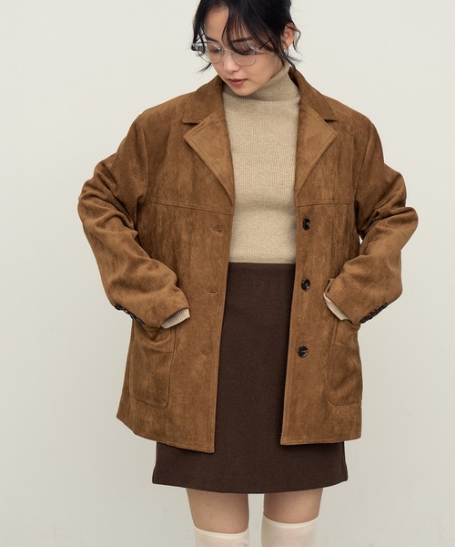 NOGLE（ノグル）の「【NOGLE/ノグル】スエードジャケット（テーラードジャケット・レディース・キャメル/ダークブラウン・FREE）」の17枚目の写真