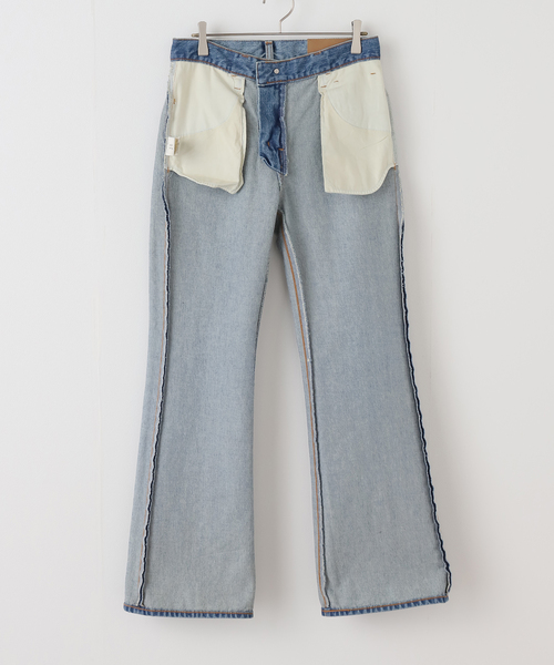 deuxieme classe EVERYDAY I LIKE. フレアパンツ EVERYDAY I LIKE. ドゥーズィエムクラス イージーフレアパンツ 紺