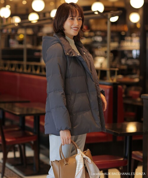 Aizumi　　ダブルフェイス　ハイネック　ニット　セーター　ワイド ウォッシャブル】日本の色 ハイネックニット（12-77KK02-205