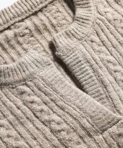 TOBEE（トゥビー）の「【TOBEE】ヘンリーネックニット セーター/オーバーサイズ ニットポロ（ニット/セーター・メンズ・ダークグレー/オフホワイト/ブラック・MEDIUM/LARGE/X-LARGE）」の19枚目の写真