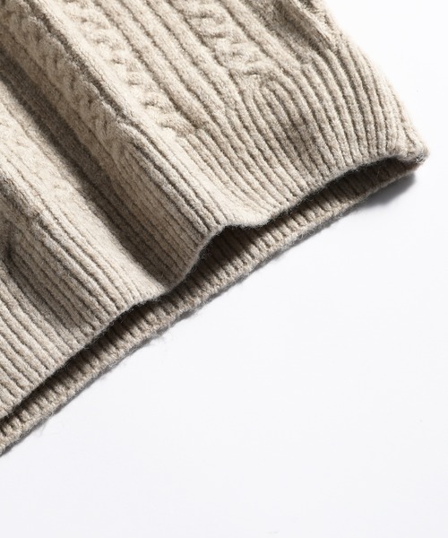 TOBEE（トゥビー）の「【TOBEE】ヘンリーネックニット セーター/オーバーサイズ ニットポロ（ニット/セーター・メンズ・ダークグレー/オフホワイト/ブラック・MEDIUM/LARGE/X-LARGE）」の20枚目の写真