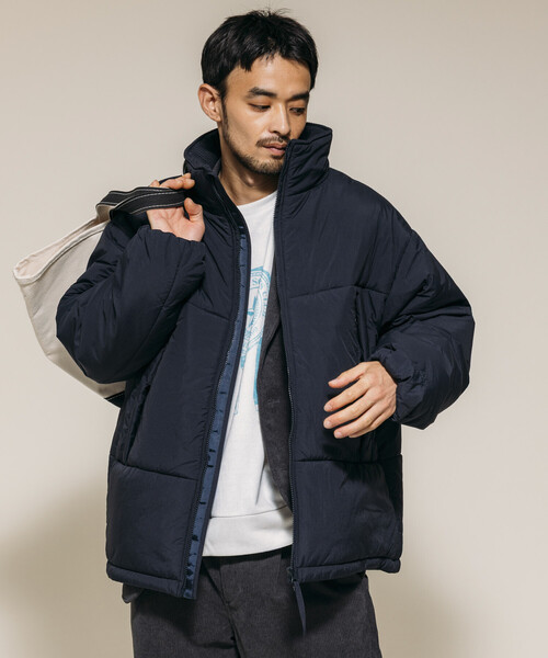 Firsthand（ファーストハンド）の「Firsthand/ファーストハンド PRIMALOFT PUFF JACKET / プリマロフト スタンドカラー パフ ジャケット / 中綿ブルゾン（ブルゾン・メンズ・ブラック/チャコールグレー/ネイビー・S/M/L）」の6枚目の写真