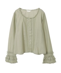 最終価格❗ピンクハウス❤️お袖のフリルが素敵なカットソーブラウス フード付きローンオーバーブラウス （シャツ・ブラウス）｜PINK