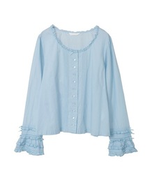 最終価格❗ピンクハウス❤️お袖のフリルが素敵なカットソーブラウス PINK HOUSE｜ピンクハウスのシャツ/ブラウス（フリル）通販 - ZOZOTOWN