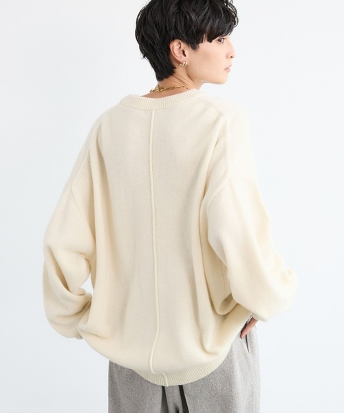 BARNYARDSTORM（バンヤードストーム）の「BARNYARDSTORM / AQUAクループルオーバー【WEB限定カラー】（ニット/セーター・レディース・ピンク/ホワイト/イエロー/パープル/ベージュ/チャコール・FREE）」の14枚目の写真