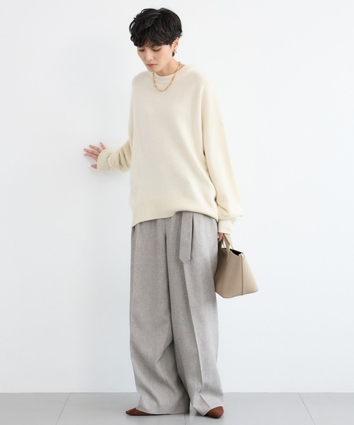 BARNYARDSTORM（バンヤードストーム）の「BARNYARDSTORM / AQUAクループルオーバー【WEB限定カラー】（ニット/セーター・レディース・ピンク/ホワイト/イエロー/パープル/ベージュ/チャコール・FREE）」の12枚目の写真