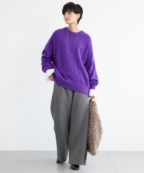 BARNYARDSTORM（バンヤードストーム）の「BARNYARDSTORM / AQUAクループルオーバー【WEB限定カラー】（ニット/セーター・レディース・ピンク/ホワイト/イエロー/パープル/ベージュ/チャコール・FREE）」の11枚目の写真