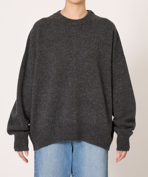 BARNYARDSTORM（バンヤードストーム）の「BARNYARDSTORM / AQUAクループルオーバー【WEB限定カラー】（ニット/セーター・レディース・ピンク/ホワイト/イエロー/パープル/ベージュ/チャコール・FREE）」の17枚目の写真