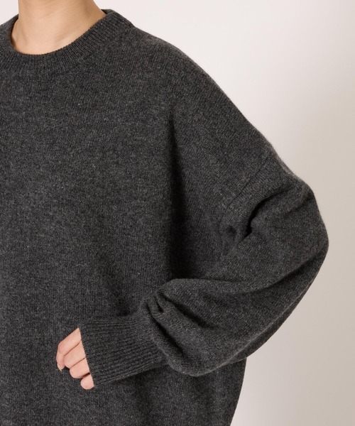 BARNYARDSTORM（バンヤードストーム）の「BARNYARDSTORM / AQUAクループルオーバー【WEB限定カラー】（ニット/セーター・レディース・ピンク/ホワイト/イエロー/パープル/ベージュ/チャコール・FREE）」の19枚目の写真