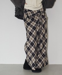 chuclla | フロントギャザーチェックスカート chw25a099(スカート)
