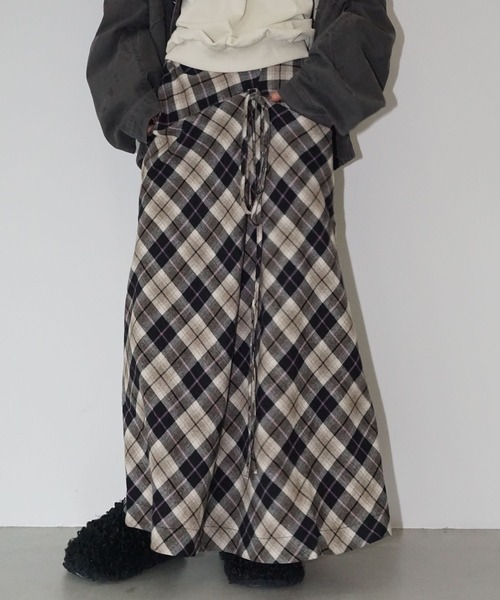 chuclla(チュクラ)の「フロントギャザーチェックスカート chw25a099(スカート・レディース・チェック・S/M)」の8枚目の写真