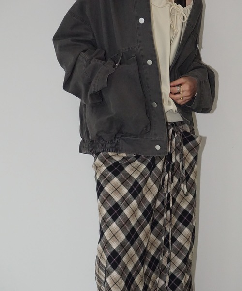 chuclla(チュクラ)の「フロントギャザーチェックスカート chw25a099(スカート・レディース・チェック・S/M)」の10枚目の写真