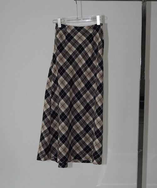 フロントギャザーチェックスカート chw25a099-ファッション通販サイト