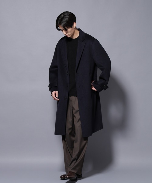 NANO universe(ナノユニバース)の「ウールリバーチェスターコート(チェスターコート・メンズ・ブラウン/モカ/ネイビー・M/L)」の10枚目の写真