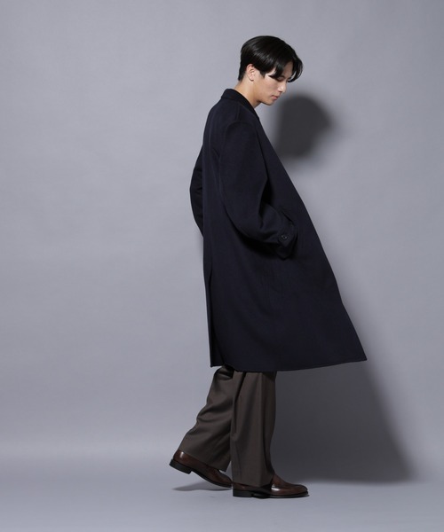 NANO universe(ナノユニバース)の「ウールリバーチェスターコート(チェスターコート・メンズ・ブラウン/モカ/ネイビー・M/L)」の8枚目の写真