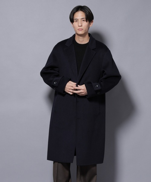 NANO universe(ナノユニバース)の「ウールリバーチェスターコート(チェスターコート・メンズ・ブラウン/モカ/ネイビー・M/L)」の14枚目の写真