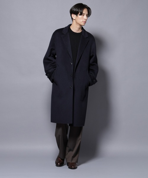 NANO universe(ナノユニバース)の「ウールリバーチェスターコート(チェスターコート・メンズ・ブラウン/モカ/ネイビー・M/L)」の11枚目の写真