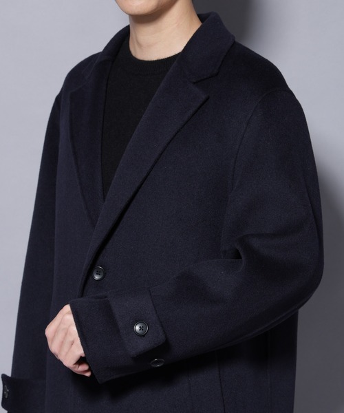 NANO universe(ナノユニバース)の「ウールリバーチェスターコート(チェスターコート・メンズ・ブラウン/モカ/ネイビー・M/L)」の5枚目の写真