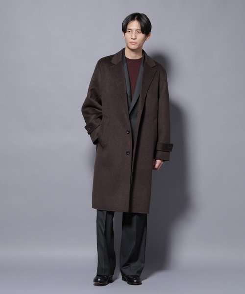 NANO universe(ナノユニバース)の「ウールリバーチェスターコート(チェスターコート・メンズ・ブラウン/モカ/ネイビー・M/L)」の17枚目の写真