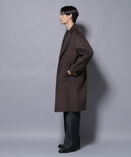 NANO universe(ナノユニバース)の「ウールリバーチェスターコート(チェスターコート・メンズ・ブラウン/モカ/ネイビー・M/L)」の16枚目の写真