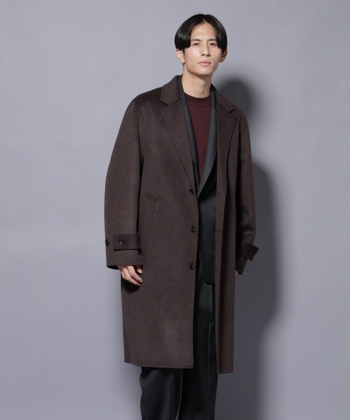 NANO universe(ナノユニバース)の「ウールリバーチェスターコート(チェスターコート・メンズ・ブラウン/モカ/ネイビー・M/L)」の21枚目の写真