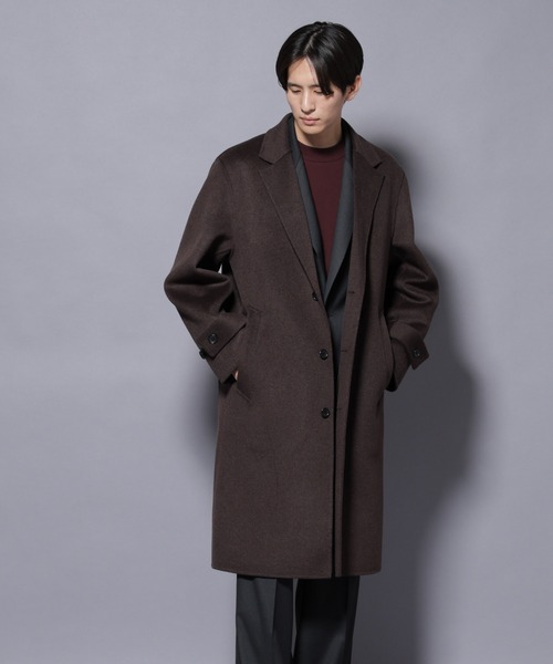 NANO universe(ナノユニバース)の「ウールリバーチェスターコート(チェスターコート・メンズ・ブラウン/モカ/ネイビー・M/L)」の20枚目の写真
