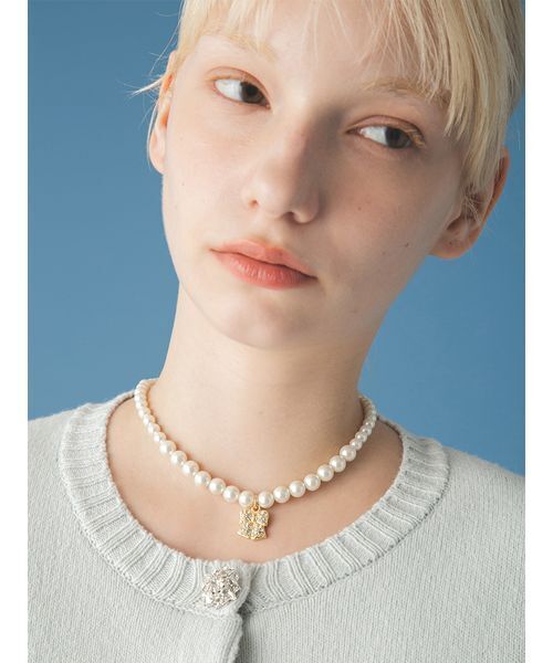 FURFUR（ファーファー）の「リボンモチーフパールネックレス（ネックレス・レディース・シルバー/ゴールド・F）」の11枚目の写真