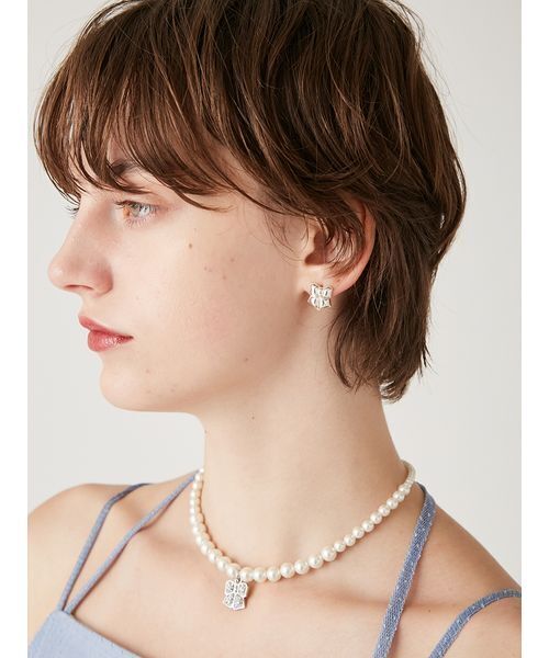 FURFUR（ファーファー）の「リボンモチーフパールネックレス（ネックレス・レディース・シルバー/ゴールド・F）」の12枚目の写真