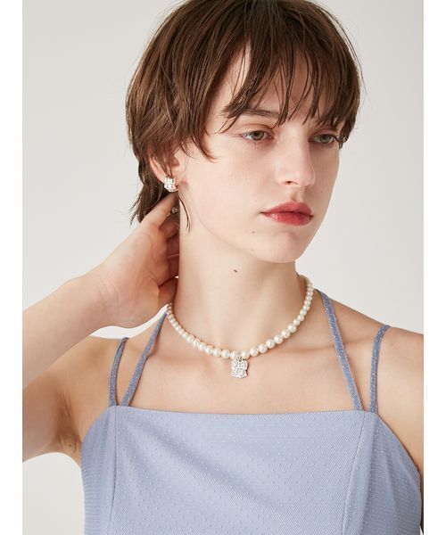 FURFUR（ファーファー）の「リボンモチーフパールネックレス（ネックレス・レディース・シルバー/ゴールド・F）」の13枚目の写真