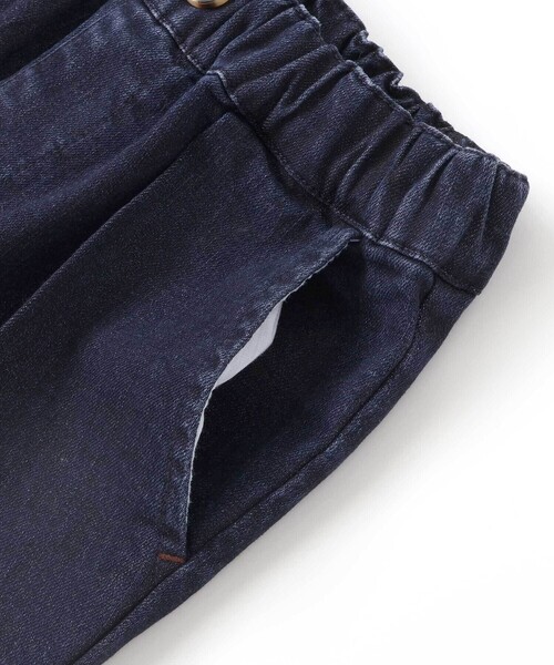 SLAP SLIP（スラップスリップ）の「【裏微起毛】折り返し裾チェックロングパンツ(80~130cm)（デニムパンツ・キッズ・ネイビー/ベージュ・130cm/120cm/90cm/80ｃｍ/110cm/100cm）」の6枚目の写真