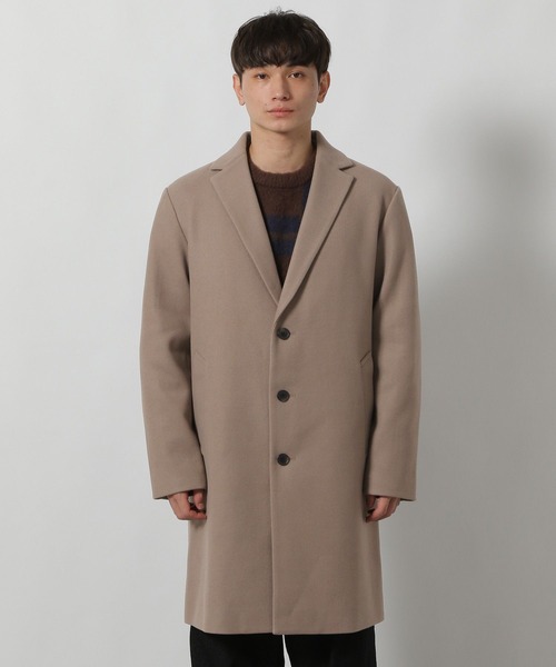 LAKOLE(ラコレ)の「ウーリーテックチェスターコート / 570685(チェスターコート・メンズ・ネイビー/チェック/アイボリー/ブラック・SMALL/MEDIUM/LARGE/X-LARGE)」の14枚目の写真