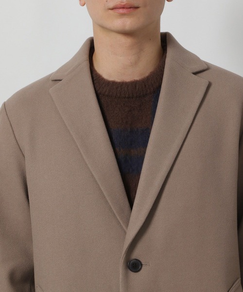 LAKOLE(ラコレ)の「ウーリーテックチェスターコート / 570685(チェスターコート・メンズ・ネイビー/チェック/アイボリー/ブラック・SMALL/MEDIUM/LARGE/X-LARGE)」の17枚目の写真