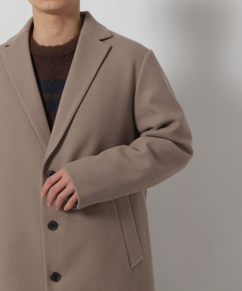 LAKOLE(ラコレ)の「ウーリーテックチェスターコート / 570685(チェスターコート・メンズ・ネイビー/チェック/アイボリー/ブラック・SMALL/MEDIUM/LARGE/X-LARGE)」の18枚目の写真