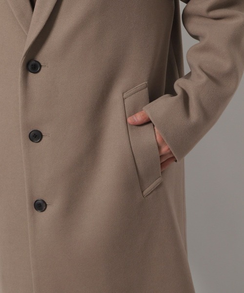 LAKOLE(ラコレ)の「ウーリーテックチェスターコート / 570685(チェスターコート・メンズ・ネイビー/チェック/アイボリー/ブラック・SMALL/MEDIUM/LARGE/X-LARGE)」の20枚目の写真