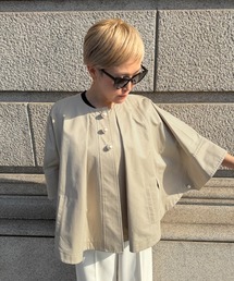 JENNE（ジェンヌ）の「パールポイントケープポンチョ(撥水生地)（その他アウター）」