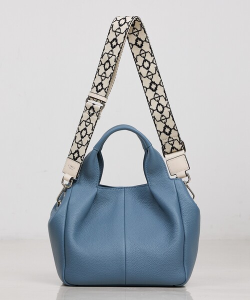 LOWELL things（ロウェル　シングス）の「【単品】テープショルダー/オリジナル柄（シルバー金具）（ショルダーバッグ・レディース・アイボリー・フリー）」の9枚目の写真