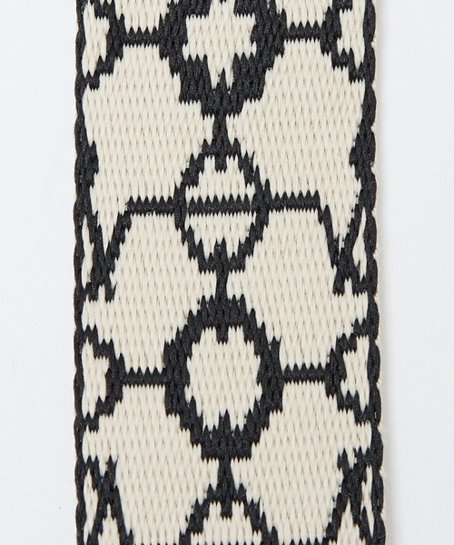 LOWELL things（ロウェル　シングス）の「【単品】テープショルダー/オリジナル柄（シルバー金具）（ショルダーバッグ・レディース・アイボリー・フリー）」の3枚目の写真