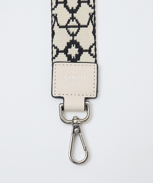 LOWELL things（ロウェル　シングス）の「【単品】テープショルダー/オリジナル柄（シルバー金具）（ショルダーバッグ・レディース・アイボリー・フリー）」の4枚目の写真