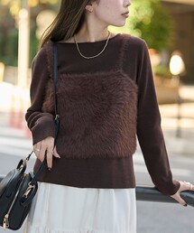 coen | 【セットアイテム】ウォッシャブル シャギーニットキャミセット(ニット/セーター)