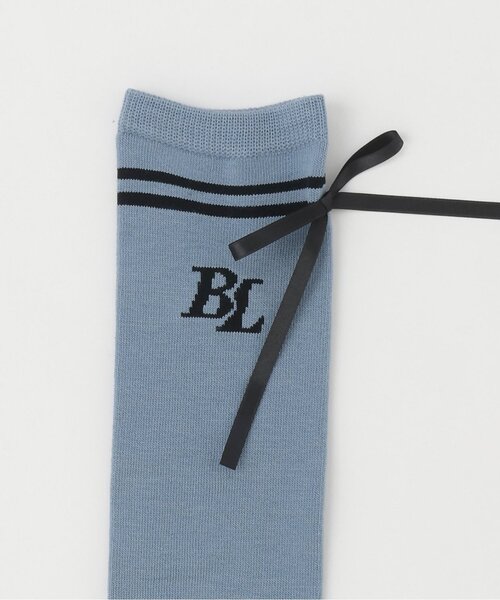 by LOVEiT（バイラビット）の「リボンハイソックス（ソックス/靴下・キッズ・オフホワイト/ブルーグレー/ブラック・L/M）」の4枚目の写真