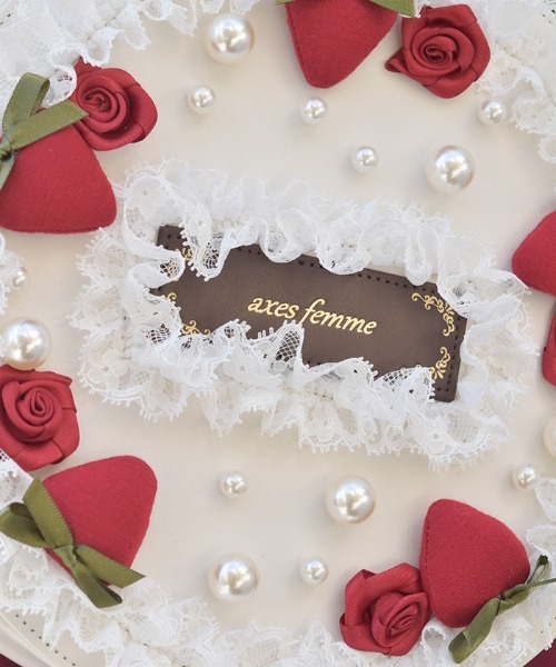 axes femme（アクシーズファム）の「ローズケーキモチーフバッグ（ショルダーバッグ・レディース・ホワイト・FREE）」の3枚目の写真