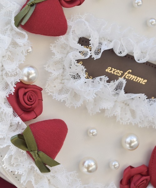 axes femme（アクシーズファム）の「ローズケーキモチーフバッグ（ショルダーバッグ・レディース・ホワイト・FREE）」の5枚目の写真