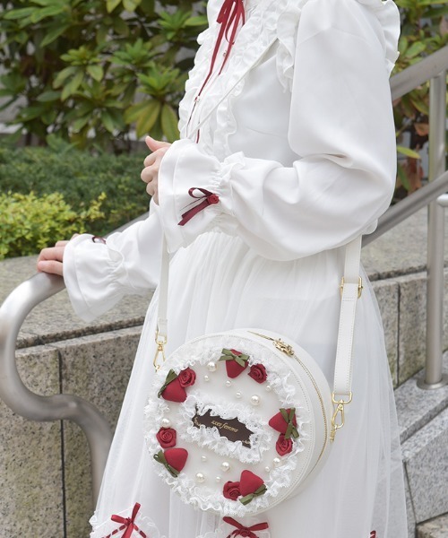 axes femme（アクシーズファム）の「ローズケーキモチーフバッグ（ショルダーバッグ・レディース・ホワイト・FREE）」の7枚目の写真
