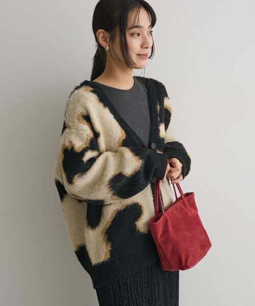 CRAFT STANDARD BOUTIQUE(クラフトスタンダードブティック)の「アニマルジャカードニットカーディガン<ハンドウォッシャブル> ◆(カーディガン/ボレロ・レディース・ライトベージュ/カーキ・FREE)」の12枚目の写真