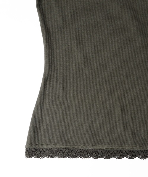 SUPER RIB PADDED SHOULDER CREW-NECK L/S TOPS スーパーリブパ