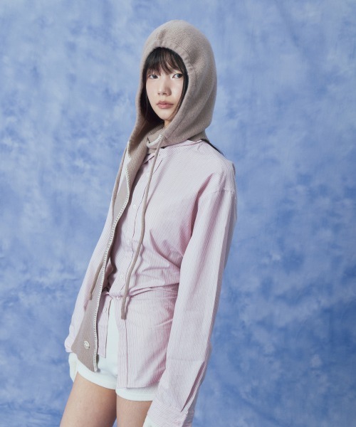 ROCKFISH WEATHERWEAR(ロックフィッシュウェザーウェア)の「WOOLY BALACLAVA(マフラー・レディース・ベージュ/グレー/クリーム/キャメル・FREE)」の2枚目の写真