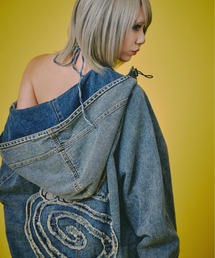 GALFY（ガルフィー）の「GALFY-ぐるグニャデニムパーカー（デニムジャケット）」