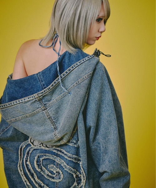 セール】GALFY-ぐるグニャデニムパーカー（デニムジャケット）｜GALFY