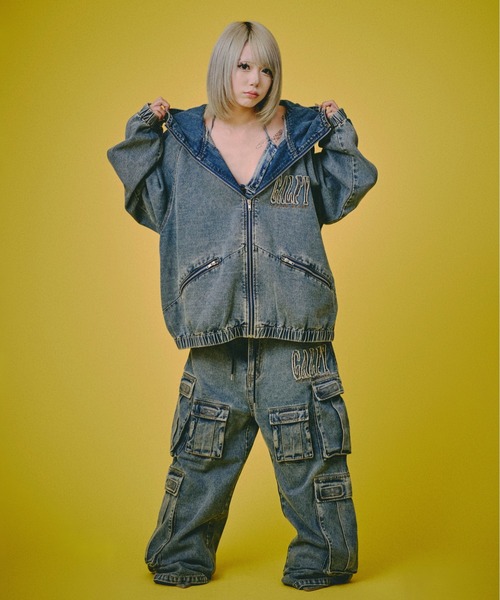 GALFY-ぐるグニャデニムパーカー（デニムジャケット）｜GALFY